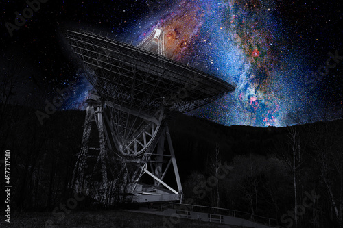 Concept of listening into the sky with radio telescope - Some elements furnished by NASA