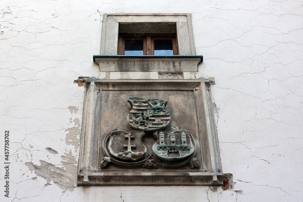 Escudo o Emblem en la ciudad de Bratislava, pais de Eslovaquia o Slovakia