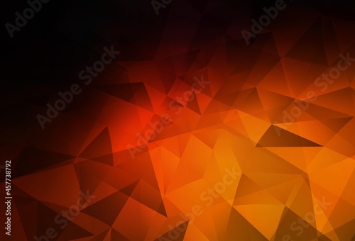 Dark Red vector polygon abstract backdrop.