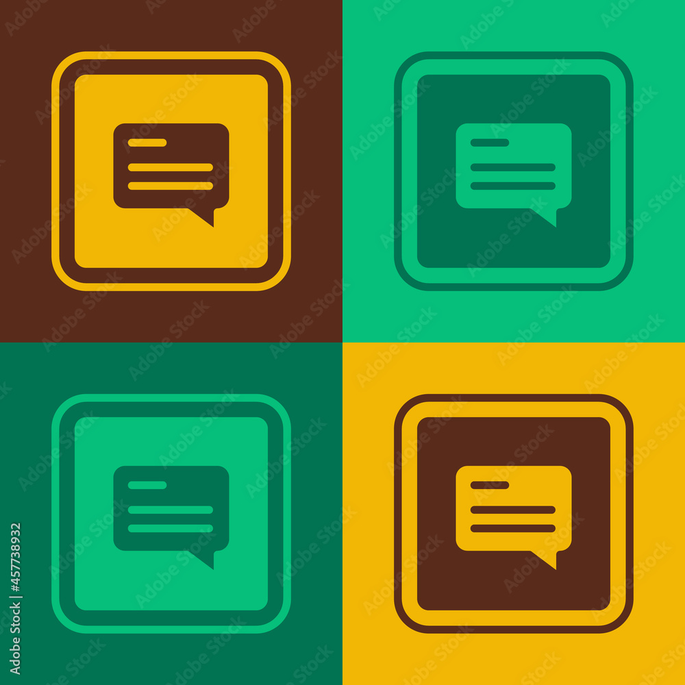 Obraz premium Pop art Video with subtitles icon isolated on color background. Vector