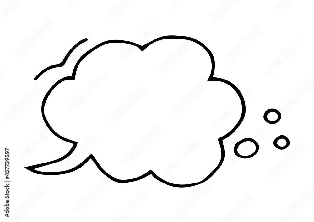 black contour hand drawn isolated speech bubble black contour hand drawn isolated speech bubble
