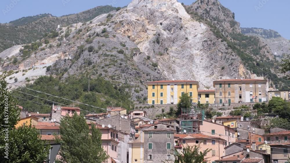 Fraction of Torano in Carrara, a Country nestled in the environment of the Marble Quarries, Tuscany - Italy Fraction of Torano in Carrara, a Country nestled in the environment of the Marble Quarries, Tuscany - Italy