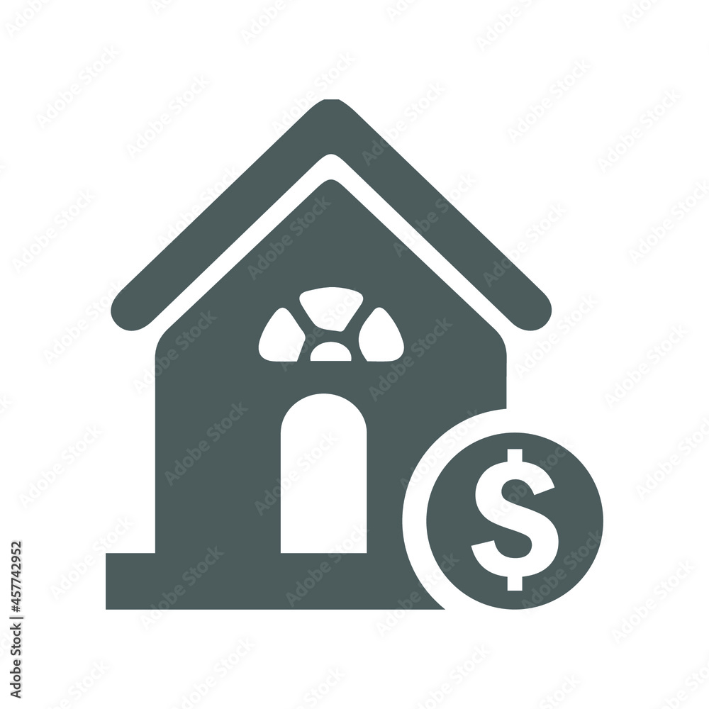Home, loan, apartment, property icon. Gray vector design. Home, loan, apartment, property icon. Gray vector design.