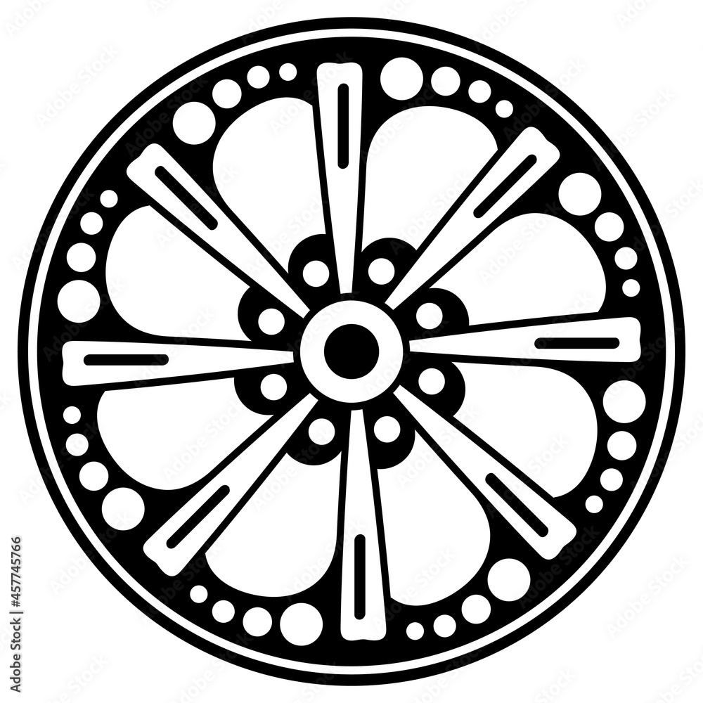 Fototapeta premium Mandala for coloring book, Indian motifs