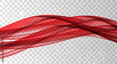 Red waves. Abstract background. Vector Illustration. EPS10