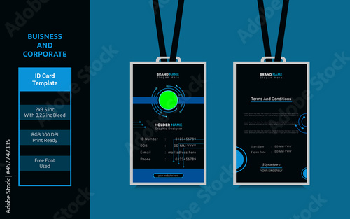 Identity card design - can be used for Office, staff, business.