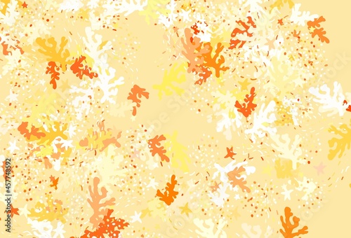 Light Orange vector background with abstract shapes.