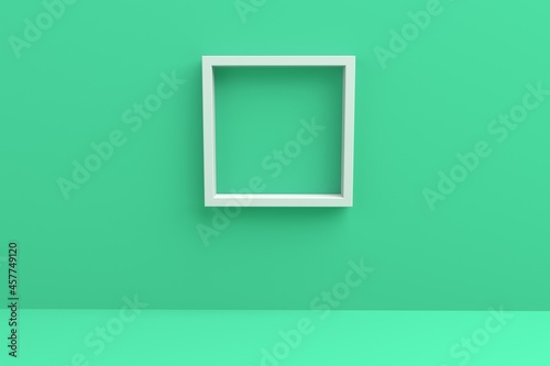 Blank square picture frame - 3D render illustration