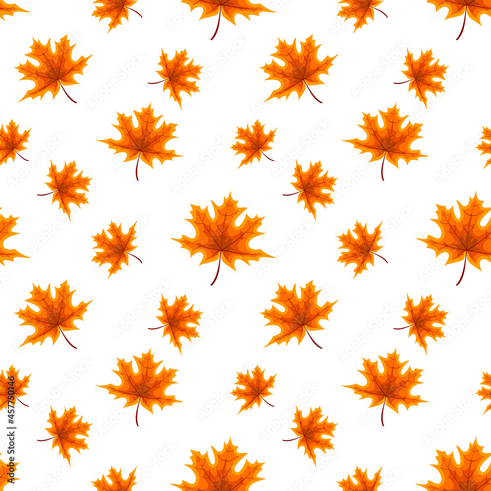Abstract Vector Illustration Autumn Background with Falling Autumn Leaves. Seamless pattern. EPS10 Abstract Vector Illustration Autumn Background with Falling Autumn Leaves. Seamless pattern. EPS10