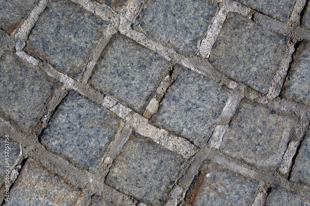 Obraz premium Texture with rough squares in stone masonry
