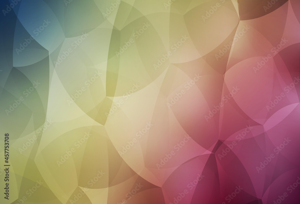 Obraz premium Light Green, Red vector background with triangles.