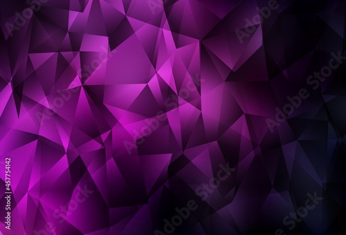 Dark Pink vector triangle mosaic template.