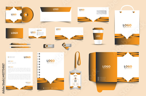 Branding stationery design template. Stationery mockup vector megapack set. Brand identity with corporate and business company in vector format