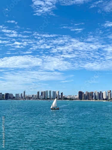 sailboat in the sea in Fortaleza, Brazil