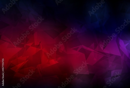 Dark Pink  Red vector backdrop with polygonal shapes.