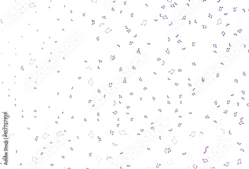 Light Purple vector pattern with music elements.