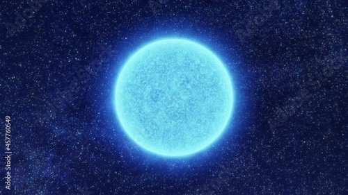 Sirius or a Bright Blue Star Spinning in the Space (CG | LOOP) photo