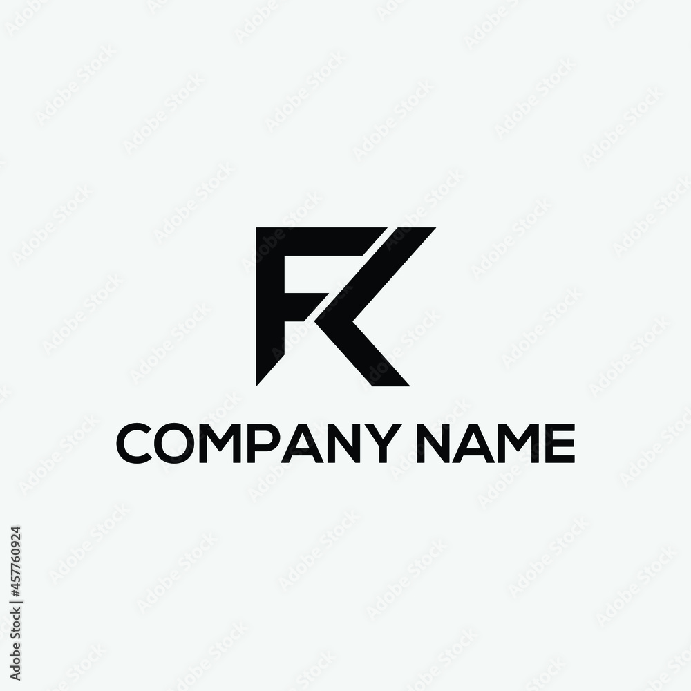 Minimal FK logo design vector Minimal FK logo design vector