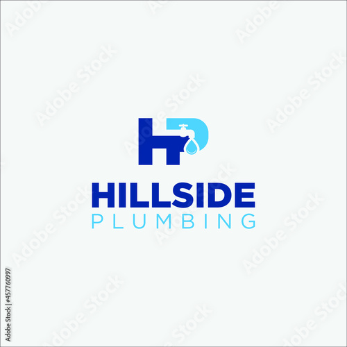 HP Plumbing Logo design vector