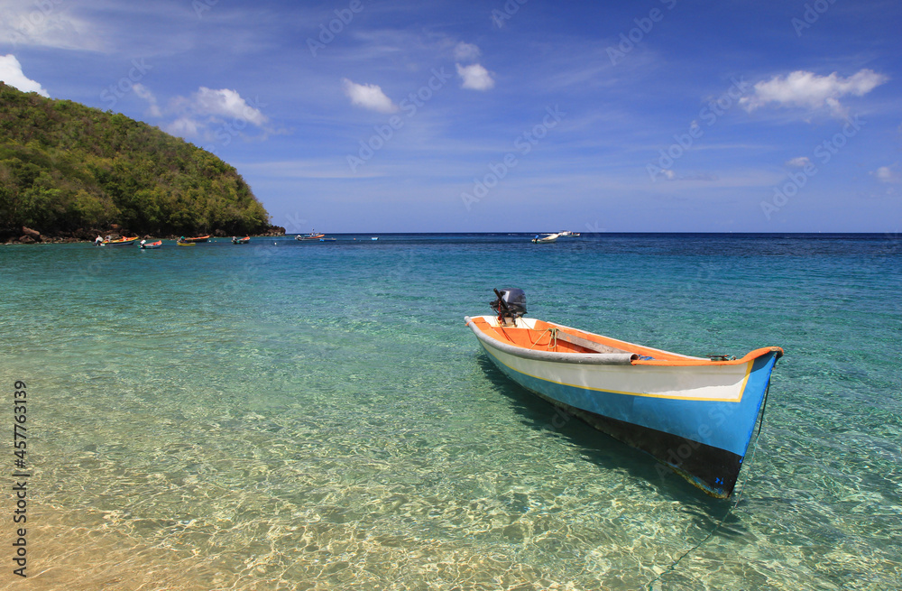 Caribbean traditional fishing boat Martinique Caribbean traditional fishing boat Martinique