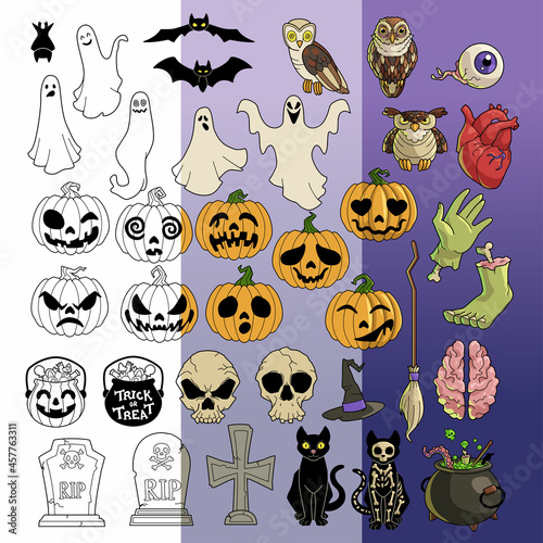 Halloween Vector Illustration Pack 