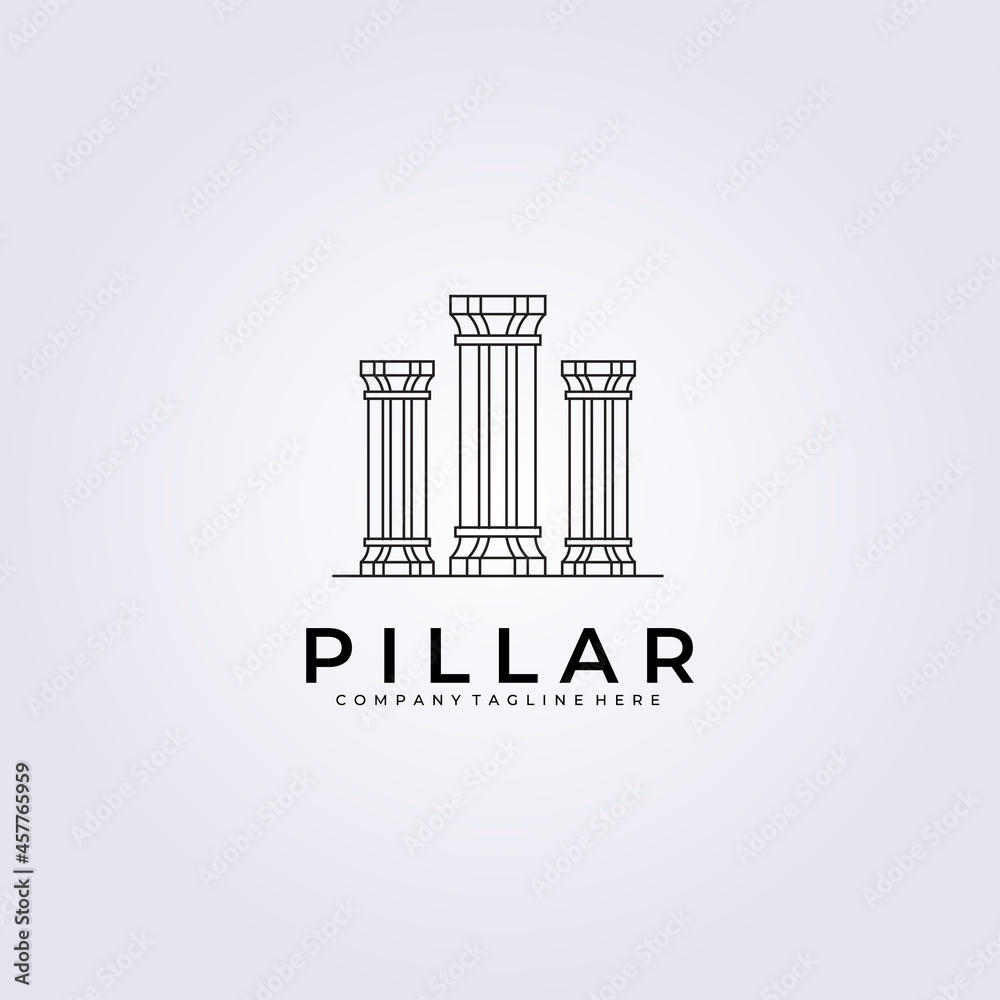 simple line pillar logo vector illustration design simple line pillar logo vector illustration design