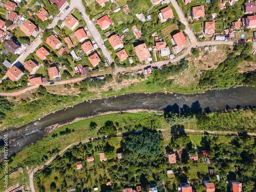 Aerial view of village of Tserovo, Bulgaria photo