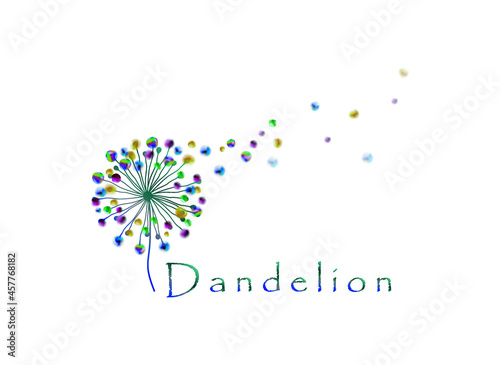 Abstract beautiful dandelion flowers