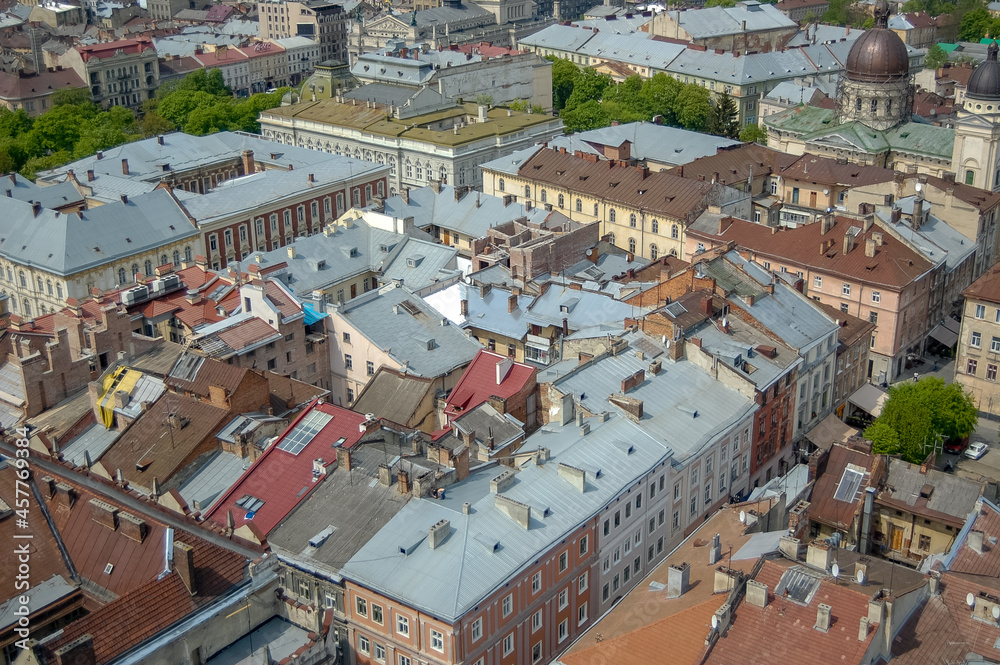 aerial view of the old town