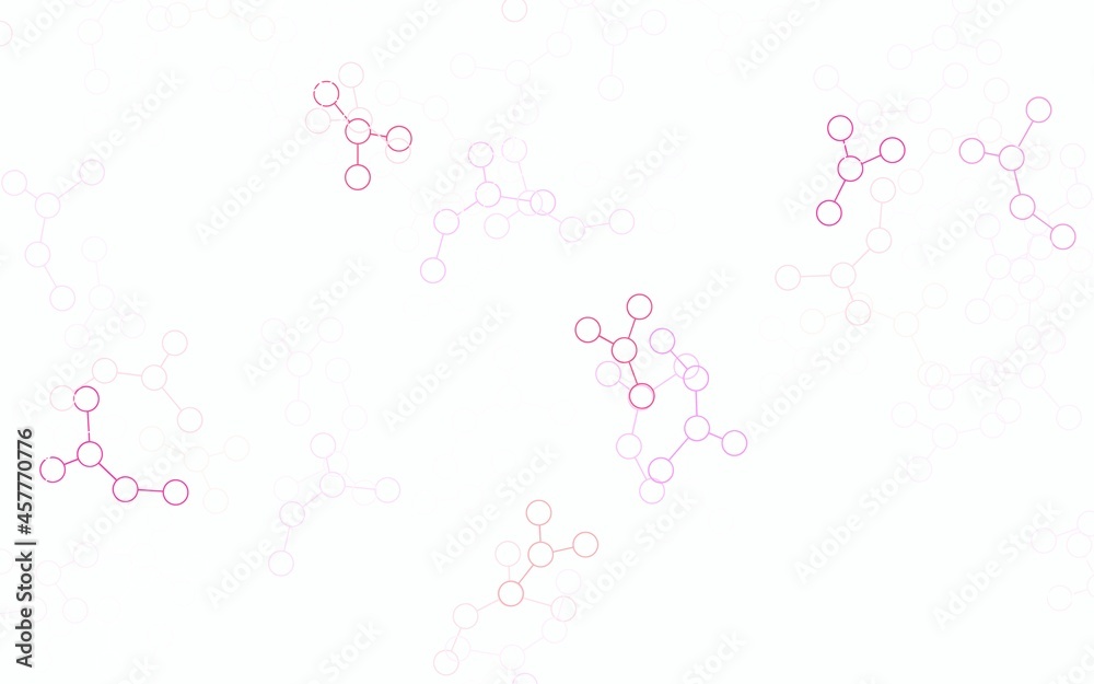Light Pink, Yellow vector background with forms of artificial intelligence.
