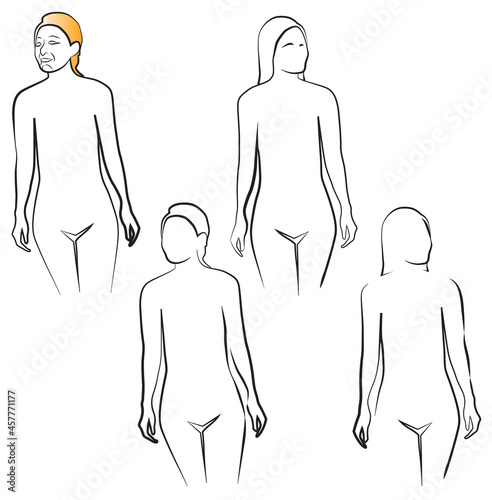 Illustration of a woman logo