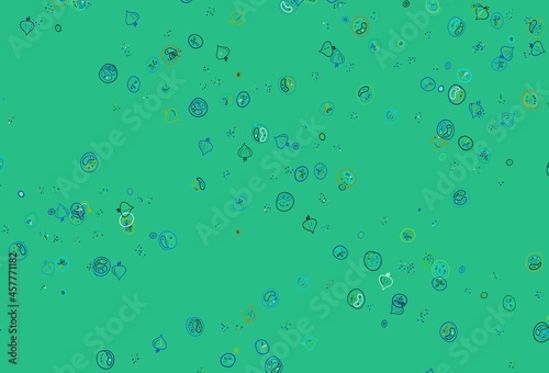 Light Blue, Green vector texture with delicious snacks.