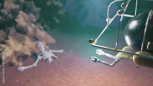 ROV finding skeleton in water