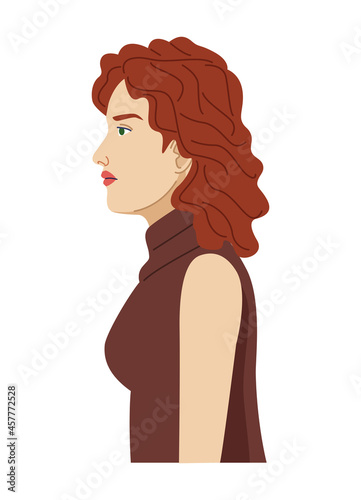 redhead woman profile