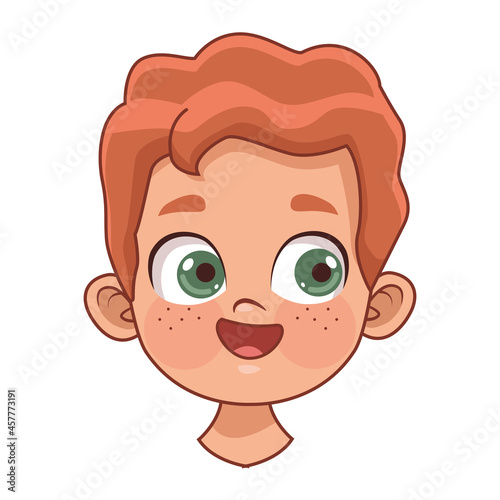 redhead little boy head