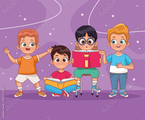 four little boys characters