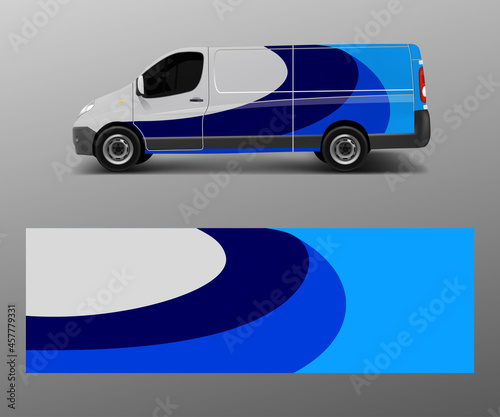 modern simple design for van graphics vinyl wrap template vector