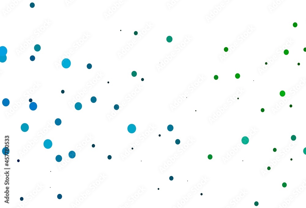 Light Blue, Green vector background with bubbles.