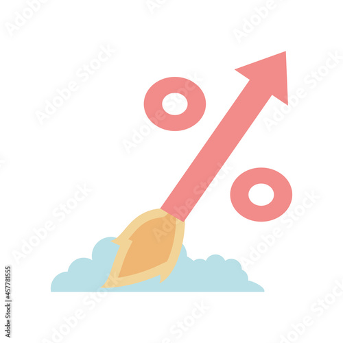 increasing percentage arrow