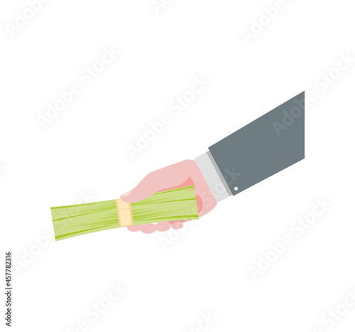 hand with money