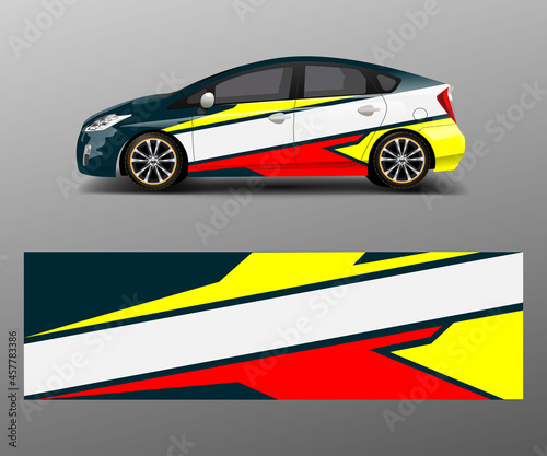 Car decal vector  graphic abstract racing designs for vehicle Sticker vinyl wrap