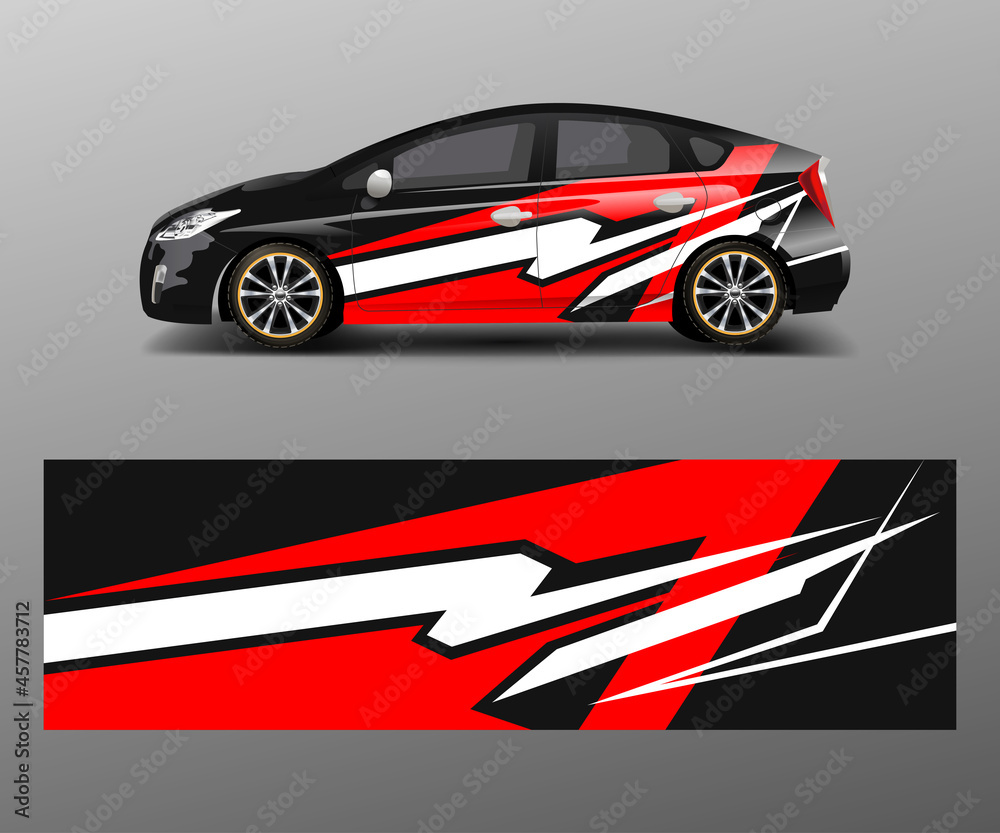 Sport car racing wrap design. vector design template design vector Sport car racing wrap design. vector design template design vector