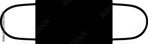 silhouette illustration of mask