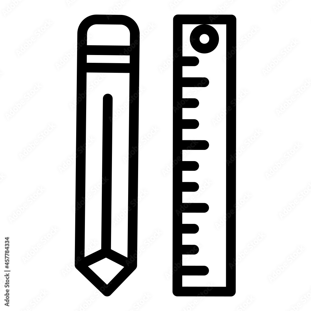 pencil ruler icon vector design element pencil ruler icon vector design element