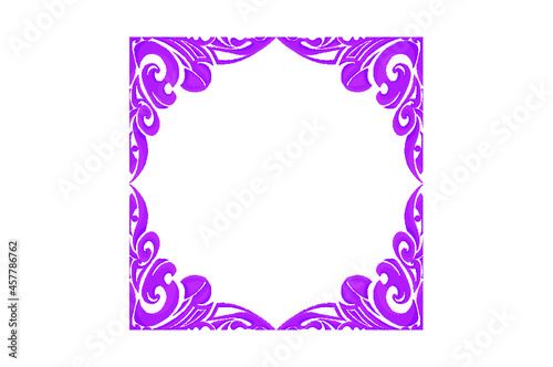 Purple swirl ornament border