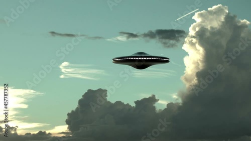 ufo flying in atmosphere