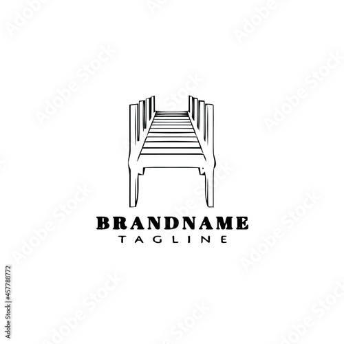 boardwalk logo cartoon icon design template isolated vector illustration