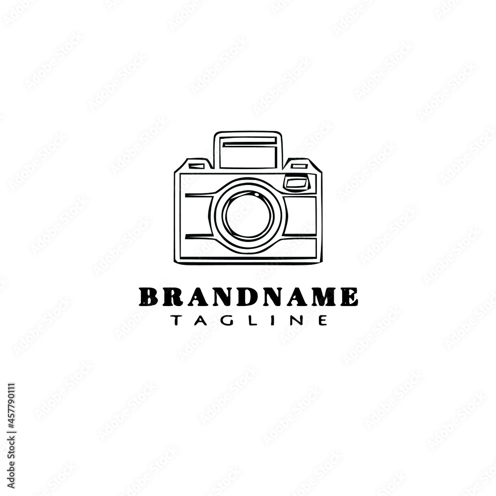 camera logo cartoon design template icon black isolated vector cute camera logo cartoon design template icon black isolated vector cute
