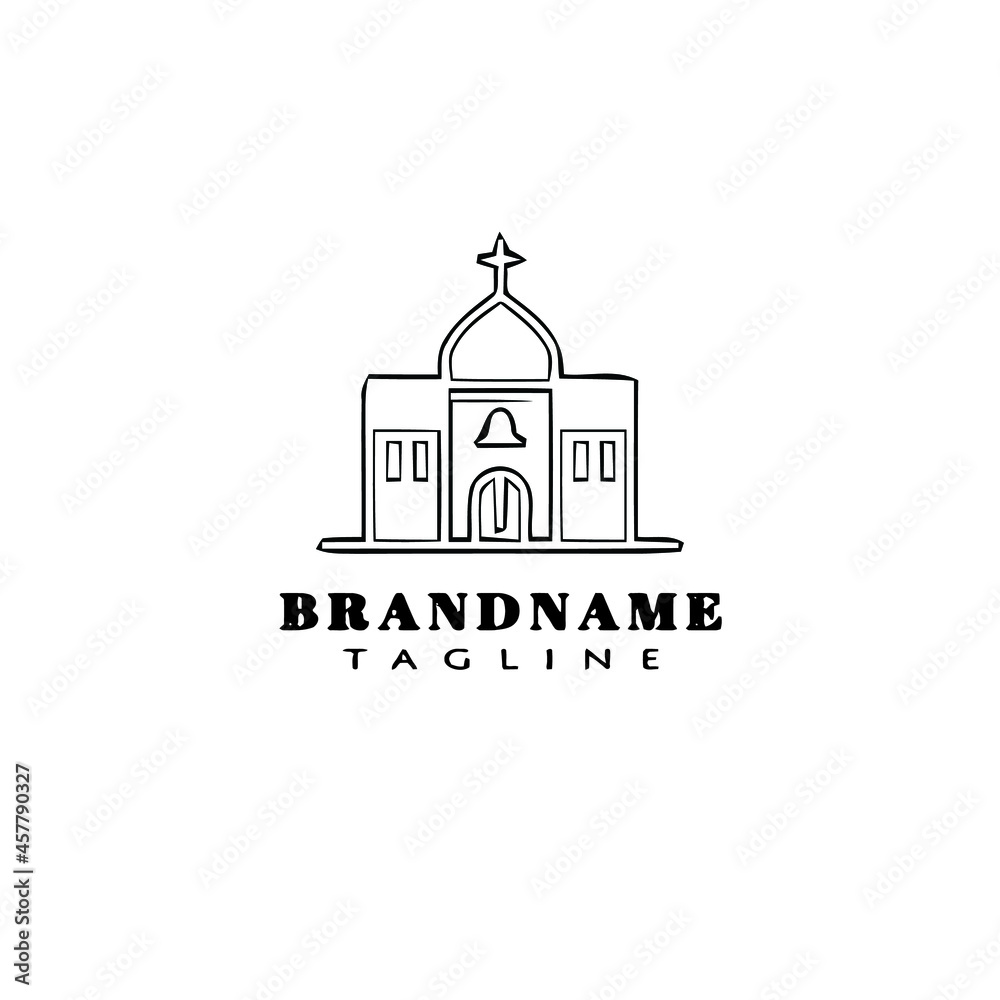 church logo template icon modern vector illustration