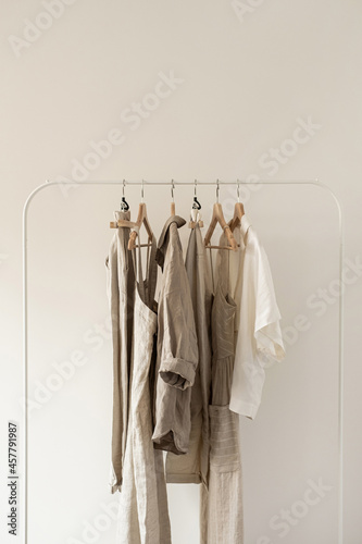 Obraz na plátně Minimal aesthetic fashion clothes concept